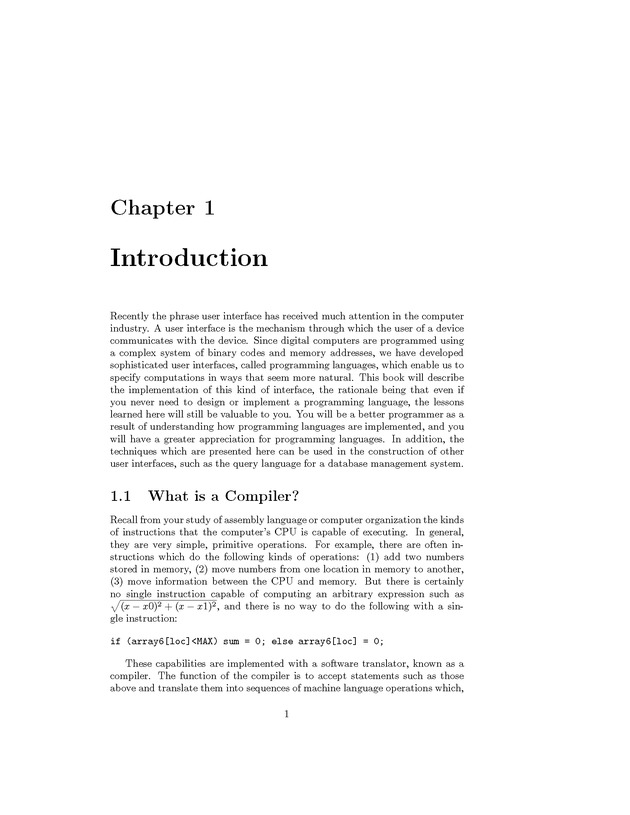 Compiler Design: Theory, Tools, and Examples - Page 1